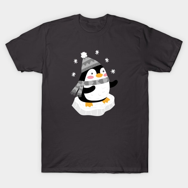 Baby penguin in winter T-Shirt by JoanaJuheLaju1